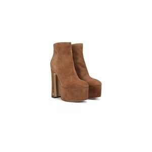 Sam Edelman Eli  Toasted Coconut Closed toe Suede Platform Ankle Dress Boots 7M